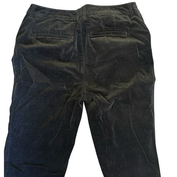 Chico’s Women’s Black Velveteen Straight Leg Pants Cotton Stretch Size 2 (US 12) - Picture 6 of 7